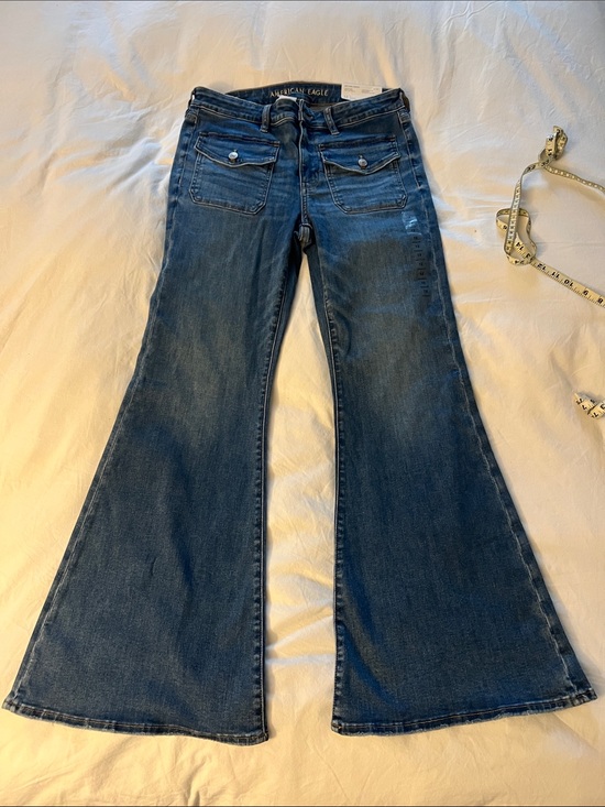 American Eagle Outfitters Denim - American Eagle Outfitters Women's Dark Blue Flare Jeans